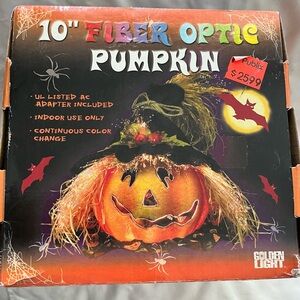 Golden Light 10” Fiber Optic Pumpkin - Never Removed from Box